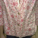 Victoria's Secret Victoria Secret women’s floral linen blend business casual blazer jacket size 12 Photo 12