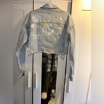 NWT Trio Urban Cropped Distressed Denim Jacket Blue Size XL Photo 3