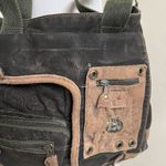 Bed Stu Canvas Multi Compartment Utility Bag Grunge Steampunk Y2K Green Black Photo 6