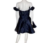 B Darlin  Juniors' Rosette Off-The-Shoulder Fit & Flare Dress Navy Sz 13/14 Photo 6
