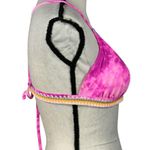 Xhilaration Large Triangle Bikini Swim Top Crochet Tie-Dye Padded Tie Racerback Photo 2