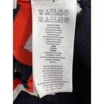 Michael Kors Womens Medium Chevron Cardigan Sweater Orange White Navy Blue Photo 5