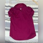 Lululemon  Quick-Drying Short Sleeve Polo Shirt - Magenta Purple
Size 4‎ Photo 4