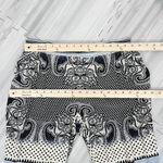 Etro Silk Multi Pattern Straight‎ Leg Pants Black White Blue Size 10 Euro 46 Photo 9