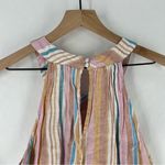 C&C California Linen Pastel Multicolor Striped Halter Mini Dress Breathable‎ Photo 12