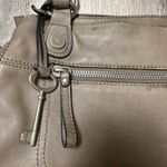 Fossil Gray Leather Satchel Shoulder Bag Photo 3
