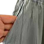 ZARA  Green Viscose Wide Leg Y2K  Drawstring Waist High Rise Pants SZ XS #2130 Photo 2