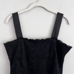 Coldwater Creek BLACK  LACE‎ OVERLAY SQUARE NECKLINE TANK TOP Photo 3