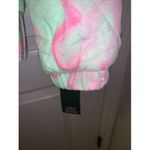 Wild Fable Green Pink Quilted Coat Jacket Zip Up Women's Size Large Photo 5