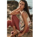 Anthropologie NEW ETT:TWA Rose Jacquard Aubade Tie Waist Pants Tapered Cropped 8 Photo 11