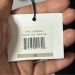 Calvin Klein Women's Black and Red Coat 1X Photo 3