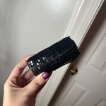 Vintage Y2K/90’s Lord And Taylor Seed Beaded Floral Bag Black Red Shoulder Strap Photo 4