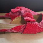 Ann Taylor Stylish Pink Plaid Women's Slip On Sandals Photo 4