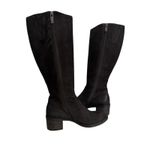 Paul Green  Boots Womens US 6.5 UK 4 Black Kendra Knee High Nubuck Buckle Lug Photo 4