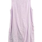 J. Jill Dress Purple Linen Sleeveless Tank Knee Length Summer Size Large Photo 2
