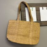 Draper James Two Strap Straw Purse with Removable Silky Navy Floral Tie Photo 5