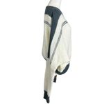 Wooden Ships  Oversized Boatneck Striped Open Knit Cotton Sweater Medium Large Photo 2