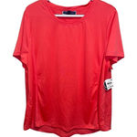 Karen Scott NWT Peach Orange Scoop Neck Short Sleeve T-Shirt XL Moisture Wicking Photo 0