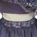 Social Code navy and silver sparkle halter illusion dress lined size 0 Blue Photo 5