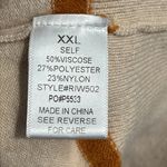 Roolee  Women’s cream striped knit sweater - crewneck - Size XXL Photo 6