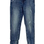 ZARA Cotton Skinny Mid Rise Distressed Stretch Casual Jean Hem Side Slits 2 Blue Photo 11