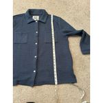 Muk Luks Womens Size XL Blue Quilted Lounge Shacket Snap Front Photo 4