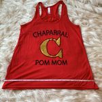 Bella Canvas Chaparral Pom Mom Red Gold and Black Racerback Tank Top Size M Photo 3