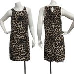 INC  Womens Small brown sand Leopard Halter Keyhole soft casual Party Dress Photo 1