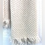 Roz & Ali  M Tweed Fringe Knit Look Crystal Button Lightweight Preppy Jacket Photo 4