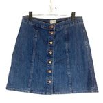 J.Crew Blue Denim Jean Button Front Cotton Blend Skirt Women Sz 31 Photo 1