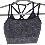 Gymshark  Gray Sports Bra Size Small Gym Shark Gray and Black Sports Bra Photo 0