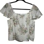 Solitaire Top Women L Floral Eyelet Cropped Cottagecore Feminine Coquette Boho Photo 0