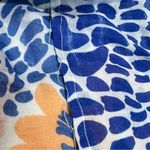 Oliphant L Silk cotton Blend ruffle v neck maxi dress floral multicolor ALTERED Blue Size L Photo 7