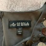 As You Wish Y2K As U Wish Dress Womens 3 Gray Sleeveless Party Cocktail Mini Silver Accents Photo 3