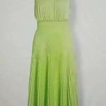 ALC Frank A.L.C GREEN SLEEVELESS RENZO II PLEATED HI-LOW MIDI DRESS SIZE 00 Photo 2