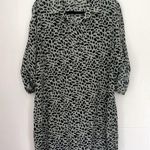 Umgee  Animal Print Lightweight Tunic Dress Top Roll Tab Sleeves ~ Size L Photo 0