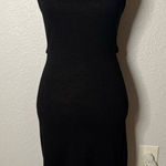 Wilfred Free Yasmin Tank Dress Black Open Back Knee Length V Neck Size S BodyCon Photo 0