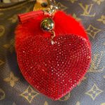 Bag / Purse Heart Pompom Charm #175 Red Photo 1