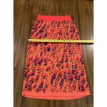 Maeve Anthropologie Holly Sweater Skirt Pencil Alpaca Wool Orange Red Fuzzy M Photo 3