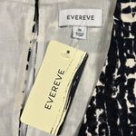 Evereve  Giana Cotton Tiered V-Neck Sleeveless Shift Dress Black Ivory Size M Photo 3