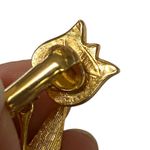 Avon Gold Tone Pink Tulip Flower Pot Dangle Clip Earrings Green Enamel Cottage Photo 4