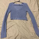 American Eagle  Outfitters Cropped Cardigan Blue Photo 0