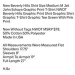 Jet John Eshaya New Beverly Hills Shirt Size Medium M  Graphic Print T-Shirt NWOT Unisex T-Shirt  Photo 1