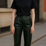 Forenza  Vintage Leather Black Pants Size 6 High Rise Genuine Leather Photo 0