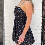 Brandy Melville NWT haven tiered Black floral boho mini dress / fits like an xs Photo 2