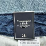 Abercrombie & Fitch 🆕 Floral Embroidered Blue Denim Skirt Photo 8