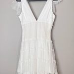 Cinq à Sept Cinq a Sept Valeria Bow Strap Smocked Tulle Knee Length Dress Ivory Photo 6