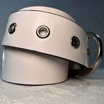 Michael Kors  White and Silver Faux Leather Belt Size Small NWT Photo 2