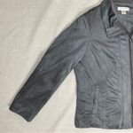 Christopher & Banks | Gray Zip-Up Faux Suede Jacket | PXL Photo 5