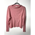 Lucky Brand  pink rib knit‎ top women’s medium Photo 1